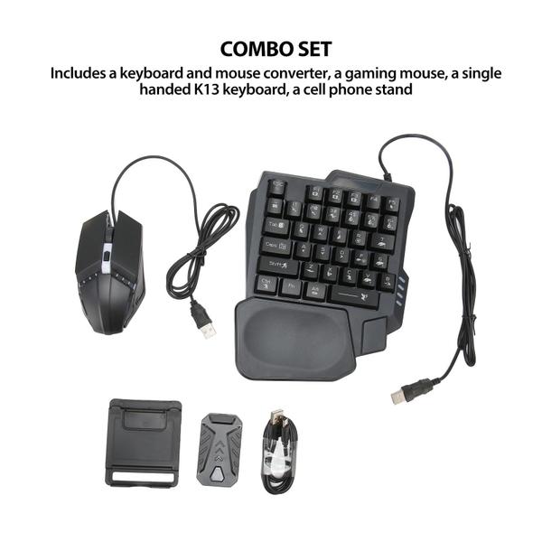 Imagem de Combo de teclado e mouse para jogos Bewinner 4 em 1 para celular