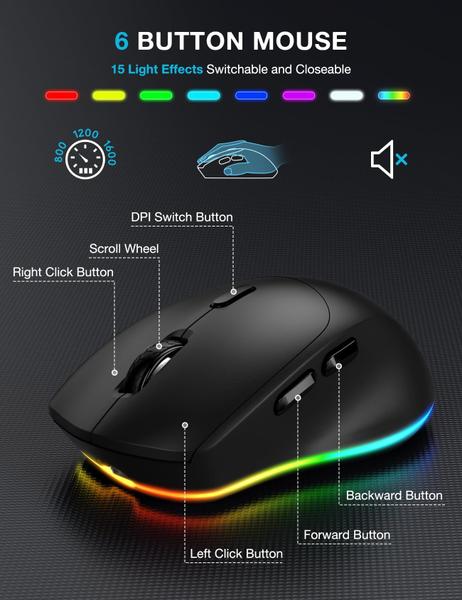 Imagem de Combo de teclado e mouse sem fio SABLUTE KL3 PRO