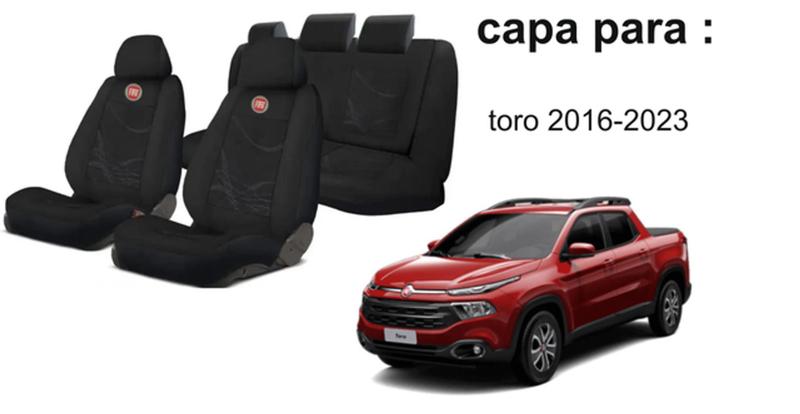 Imagem de Combo Deluxe Toro 2016-2023 + Volante + Chaveiro Fiat