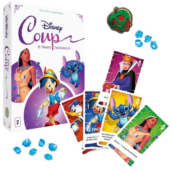 Imagem de Combo Disney Coup: Artimanhas Ardilosas + Truques Traiçoeiros Jogo de Cartas Pt Br