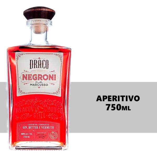 Combo Draco Negroni Marcusso 750ml + Copo Imagem de Combo Draco Negroni Marcusso 750ml + Copo