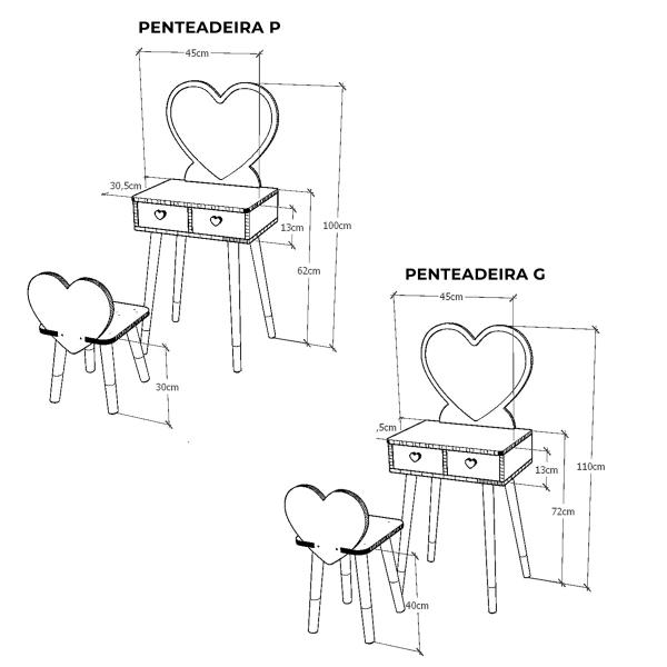 Imagem de Combo Eita Brinquedoteca Penteadeira