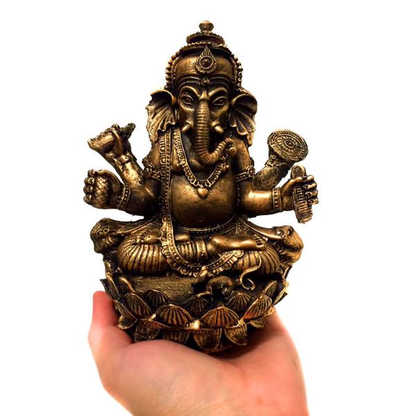 Combo Estátuas de Ganesha e Buda + Kit 7 Pedras dos Chakras + 2 Castiçais - Mandala de Luz Imagem de Combo Estátuas de Ganesha e Buda + Kit 7 Pedras dos Chakras + 2 Castiçais