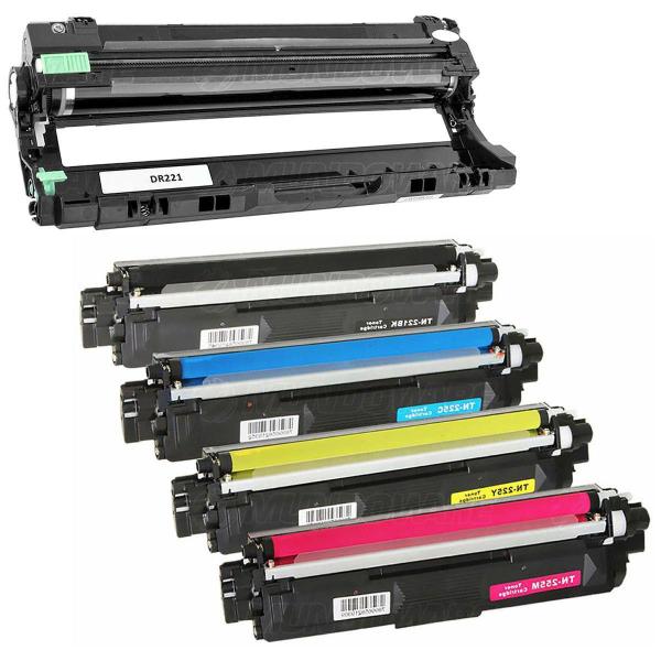 Imagem de Combo Fotocondutor DR221 + Kit Colorido de Toner TN221/225 Compatíveis para HL-3140 HL-3150