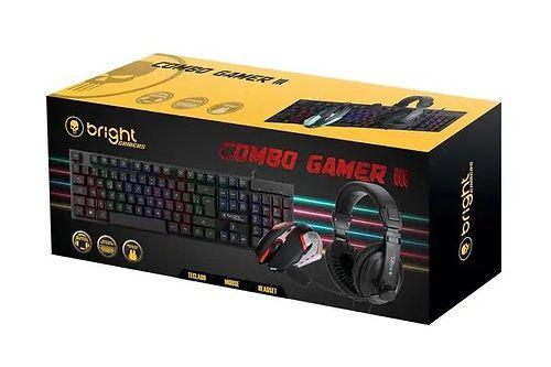 Imagem de Combo Gamer 3x1 - Teclado Led + Mouse Led + Headset Gamer Cor do teclado Preto