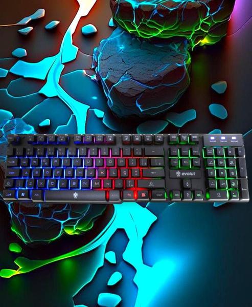 Imagem de Combo Gamer Evolut Teclado Mouse 1600dpi Headset Mousepad O Melhor do Mundo Gamer