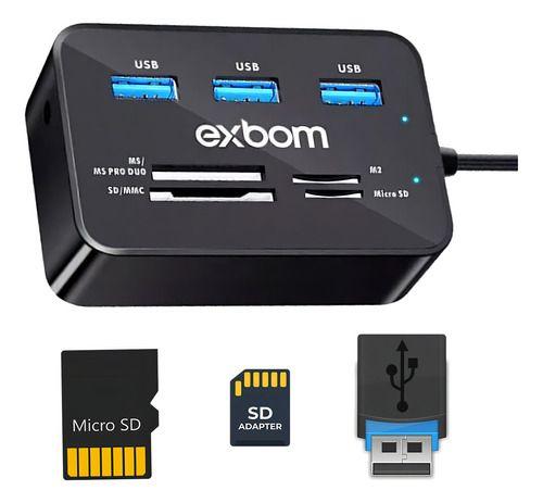 Imagem de Combo Hub Usb 2.0 7 Em 1 Leitor De Cartão Micro Sd Multiport