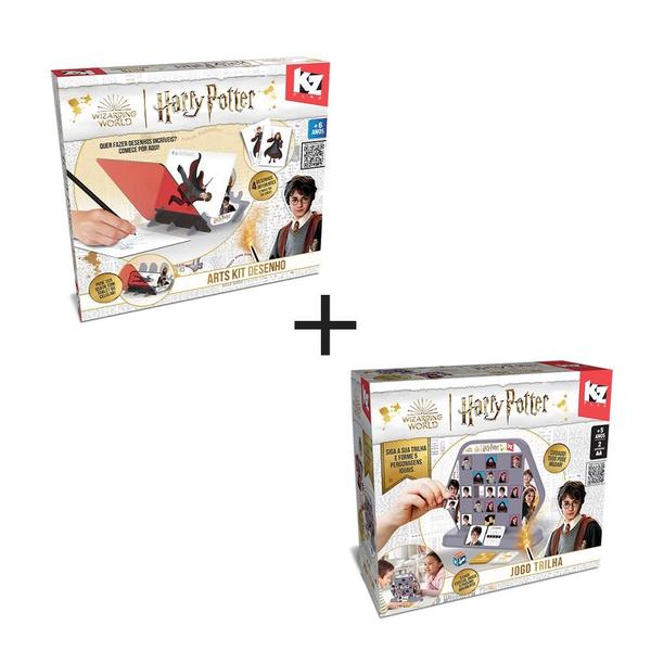 Imagem de Combo Jogo Trilha e Arts Kit desenho Harry Potter + 6 anos