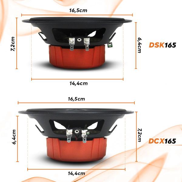 Imagem de Combo Kit 2 vias DSK165 + Alto falante Coaxial DCX165 Taos