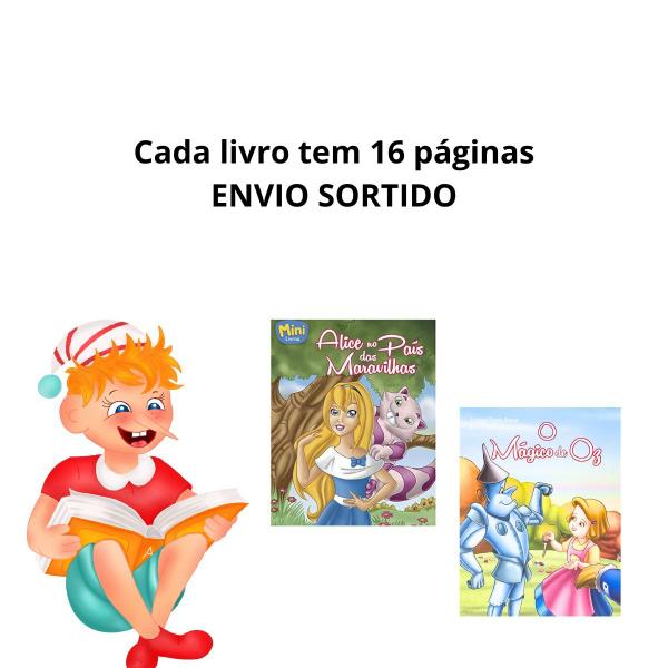 Imagem de Combo Kit C/ 20 Mini Livros Clássicos da Literatura Fábulas Histórias Disney Montessori SORTIDO