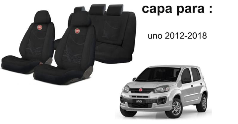 Imagem de Combo Luxuoso Uno 2012-2018 + Volante + Chaveiro Personalizado