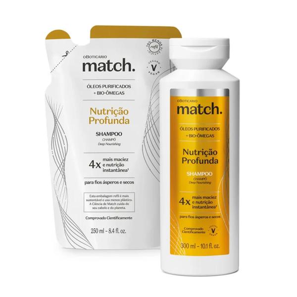 Imagem de Combo Match Nutrição Profunda: Shampoo 300ml + Refil 250ml