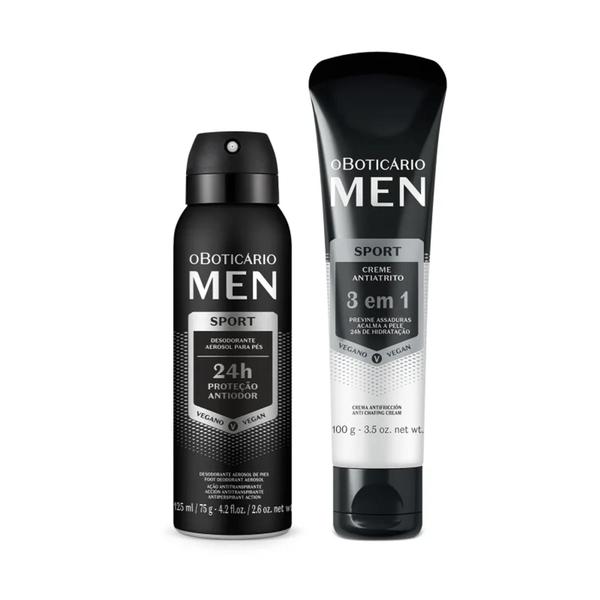 Imagem de Combo MEN Sport: Creme Antiatrito 3 em 1 100g + Desodorante Para Pés 125ml