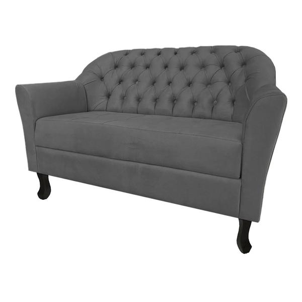 Imagem de Combo Namoradeira Com 2 Poltronas Para Consultório Clínica Júlia Suede Cinza - DL Decor