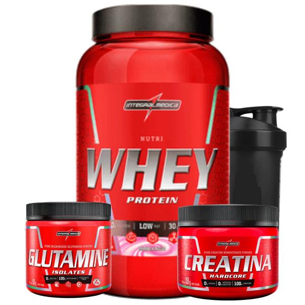 Imagem de Combo Nutri Whey + Creatina Pura + Glutamina Shaker