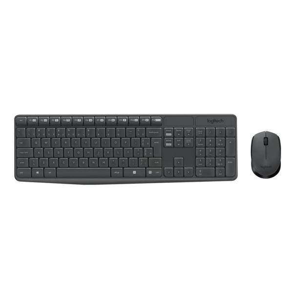 Imagem de Combo office logitech teclado e mouse wireless mk235 preto