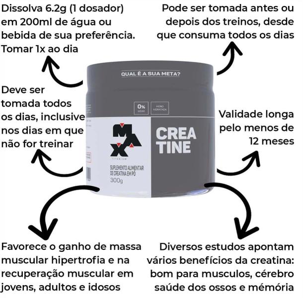 Imagem de Combo para Definição do Shape: Iso Whey Isolado Max + Creatina Pura Zero Carbo 300g