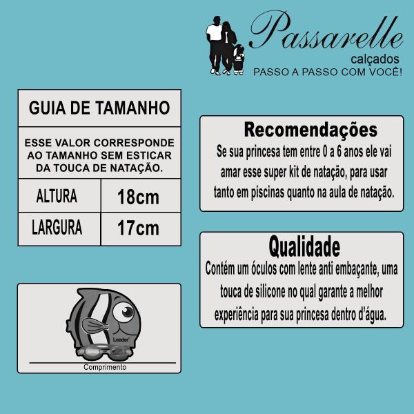 Imagem de Combo Para Natação Infantil Meninas E Meninos Com Óculos E Touca De Peixinho Em Siicone Resistente