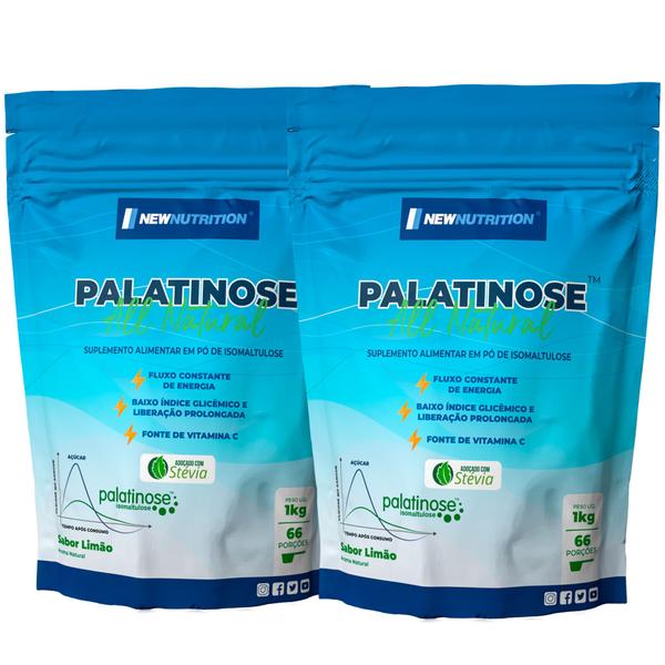 Imagem de Combo Pré Treino 2 Palatinose 1Kg NewNutrition Isomaltulose Liberação Prolongada da Glicose/Energia