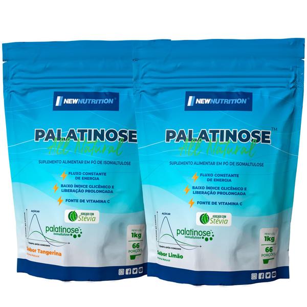 Imagem de Combo Pré Treino 2 Palatinose 1Kg NewNutrition Isomaltulose Liberação Prolongada da Glicose/Energia