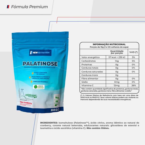 Imagem de Combo Pré Treino 2 Palatinose 1Kg NewNutrition Isomaltulose Liberação Prolongada da Glicose/Energia