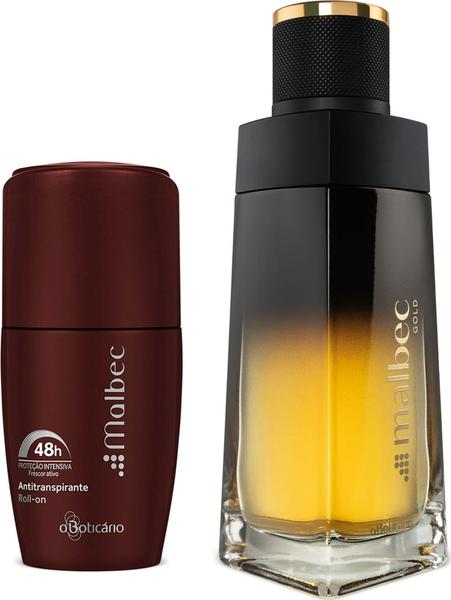 Imagem de Combo Presente Malbec Gold: Desodorante Colônia 100ml + Desodorante Antitranspirante Roll On 55ml