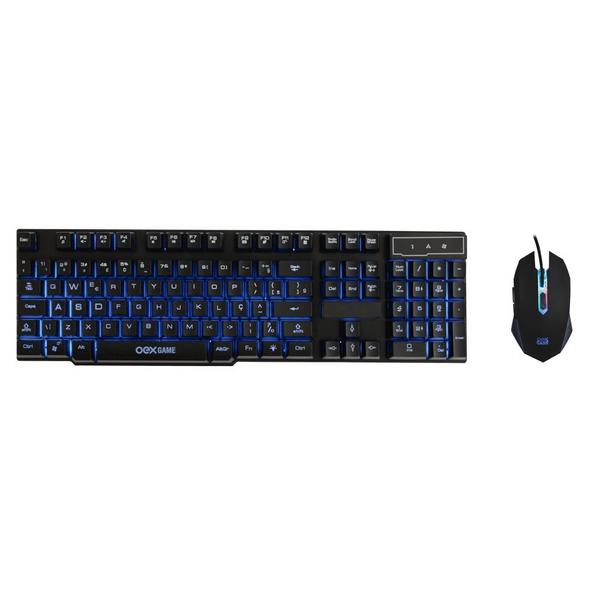 Imagem de Combo Punch Teclado Backlight Abnt2 + Mouse Usb Tm302 - Oex