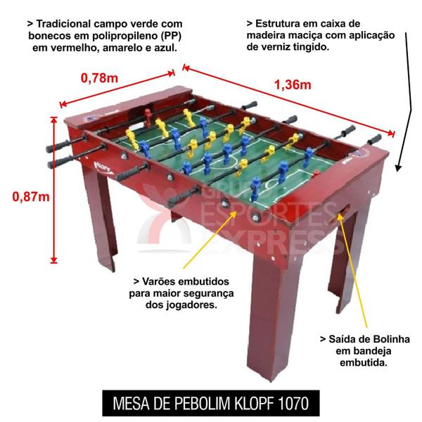 Imagem de Combo Salão de Jogos Especial Pebolim + Botão + Xadrez 1557