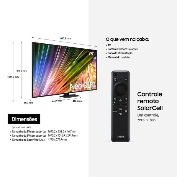 Imagem de Combo Samsung AI Big TV 75" Neo QLED 4K 75QN85D 2024 + Soundbar HW-Q930D