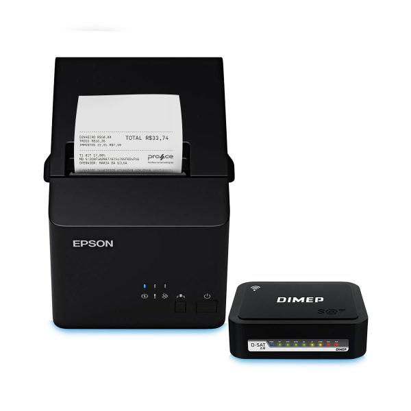 Imagem de Combo Sat Fiscal Dimep D-Sat e Impressora Epson T20X Usb