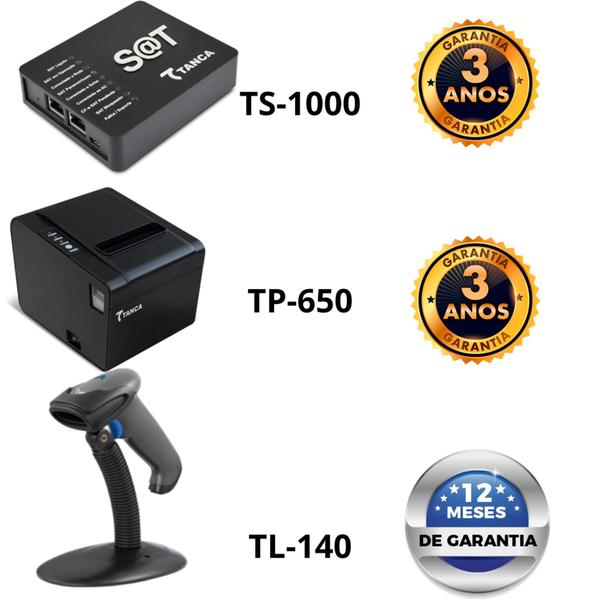 Imagem de Combo (Sat TS-1000 + Impressora TP-650 + Leitor C. Barras TL-140) HOMOLOGADO PARA S/P.