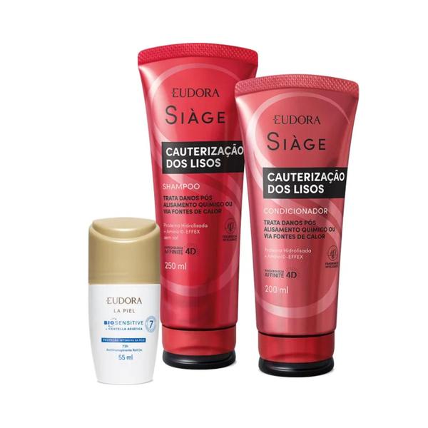 Imagem de Combo Shampoo Siàge 250ml + Condicionador Siàge 250ml + Antitranspirante La Piel 55ml