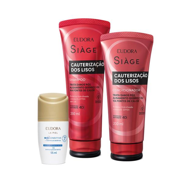 Imagem de Combo Shampoo Siàge 250ml + Condicionador Siàge 250ml + Antitranspirante La Piel 55ml