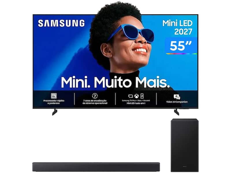 Combo Smart TV 55” Samsung 4K UHD Mini LED