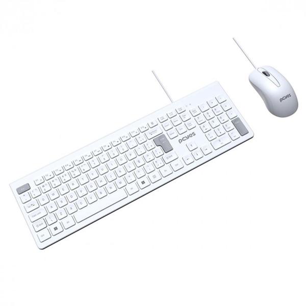 Imagem de Combo Soft Pcyes com Teclado ABNT2 + Mouse USB, Branco - PCOSF2W