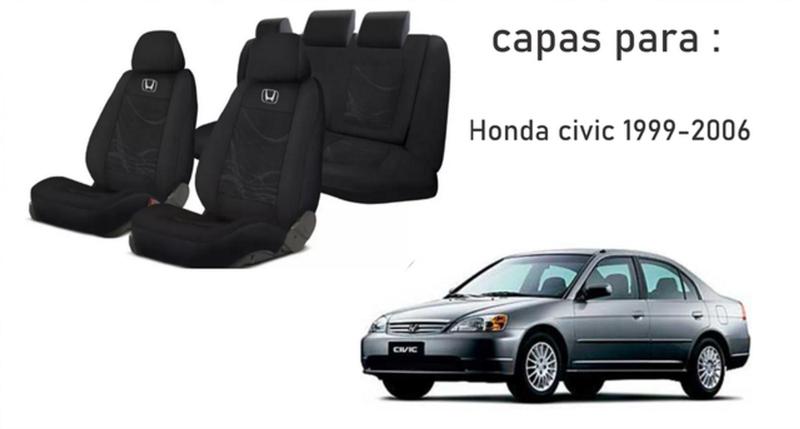 Imagem de Combo Tecido Personalizado Civic 99-06 + Volante + Chaveiro