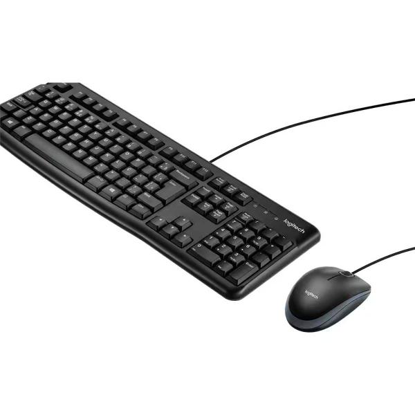 Imagem de Combo Teclado E Mouse Com Fio Usb Logitech Mk120 Abnt2 Preto