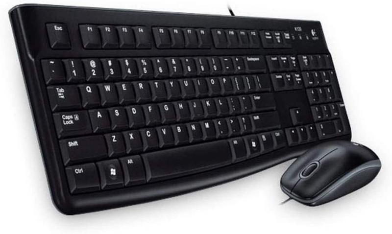 Imagem de Combo Teclado E Mouse Com Fio Usb Logitech Mk120 Abnt2 Preto