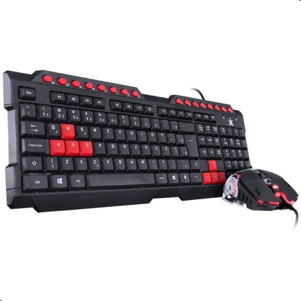 Imagem de Combo Teclado e Mouse Gamer Grifo Multimídia 2400 Dpi Preto