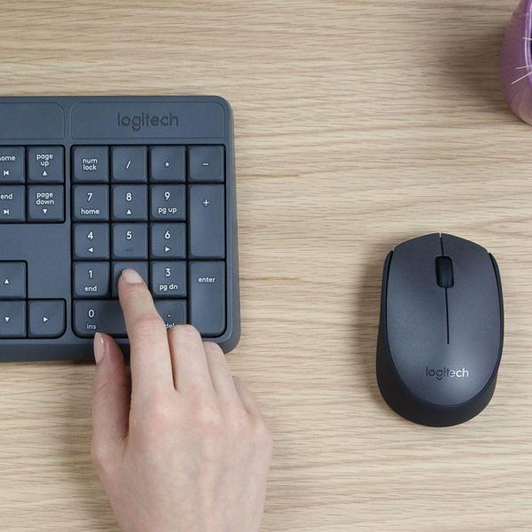 Imagem de Combo Teclado e Mouse sem fio Logitech MK235 com Conexão USB - 920-007903