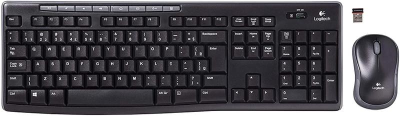 Imagem de Combo Teclado E Mouse Sem Fio Logitech Mk270 Teclas Mídia