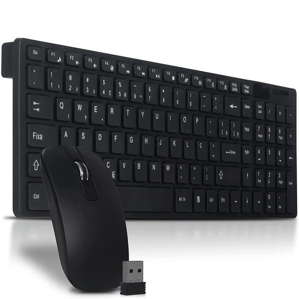 Imagem de Combo Teclado E Mouse Sem Fio Wireless Keyboard Preto