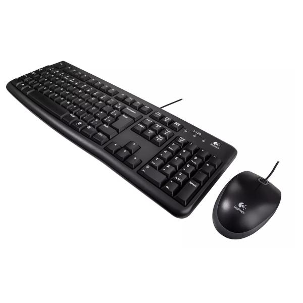 Imagem de Combo Teclado Mouse Com Fio Usb Mk120 Óptico Preto Logitech