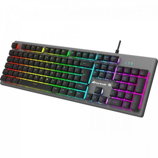 Imagem de Combo Teclado + Mouse Gamer RGB Rainbow Ranger Grafite Fortrek