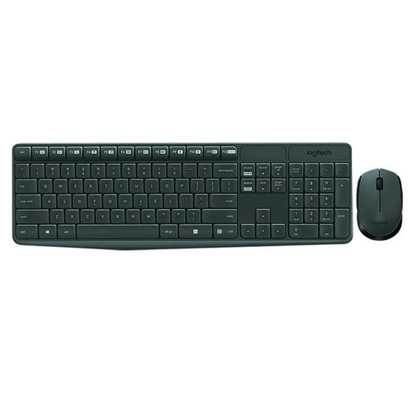 Imagem de Combo Teclado+mouse Logitech Mk235 Wireless Compact Usb Preto