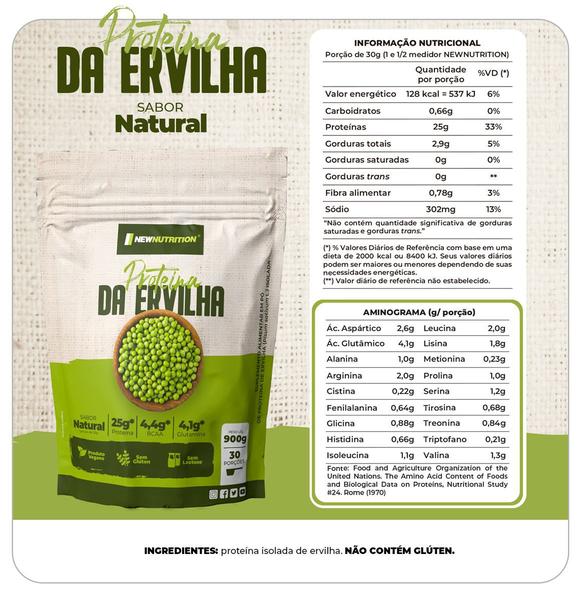 Combo Vegano 2 Proteína Isolada da Ervilha 900g Natural NEWNUTRITION Imagem de Combo Vegano 2 Proteína Isolada da Ervilha 900g Natural NEWNUTRITION