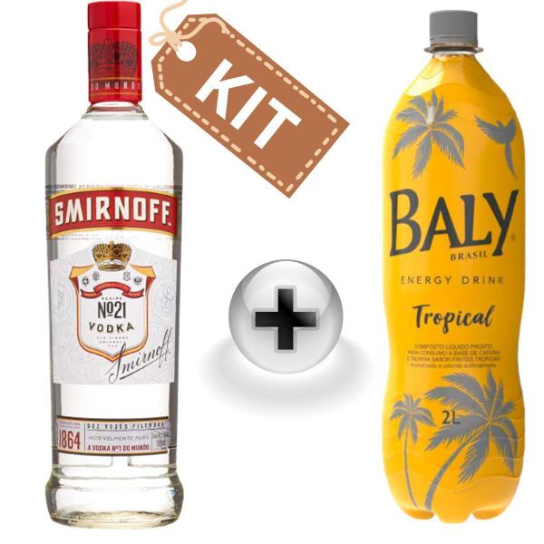 Imagem de Combo Vodka Smirnoff 1 Litro Com Energético Baly Tropical 2L