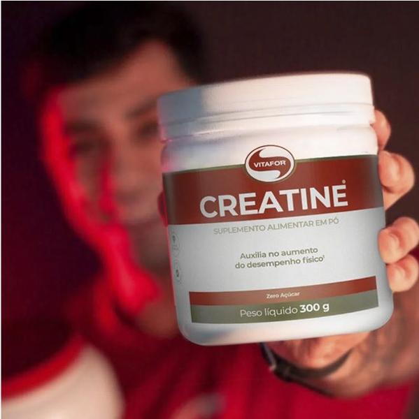 Imagem de Combo Whey Protein 3W Fort Pote de 900g Sabor Chocolate e Creatina (Creatine)de 300g -Vitafor 