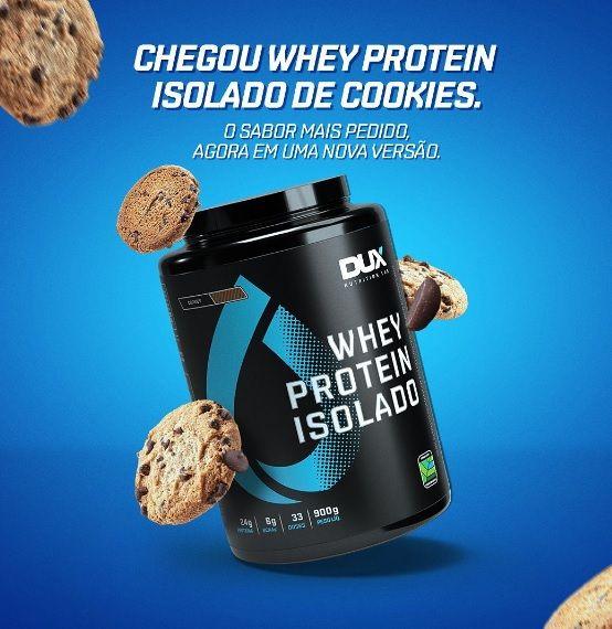 Imagem de Combo Whey Protein Isolado Sabor Cookies  Pote de 900g  e Creatina 100% Monohidratada de 300 g-Dux Nutrition