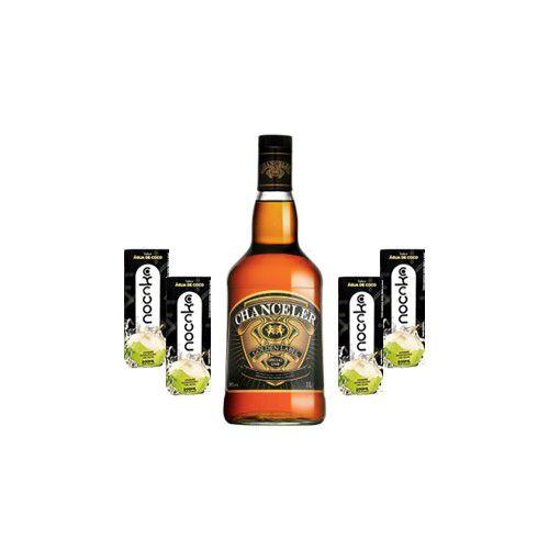 Imagem de Combo Whisky Chanceler 1L + 4 Agua de Coco NocoKo 200ml